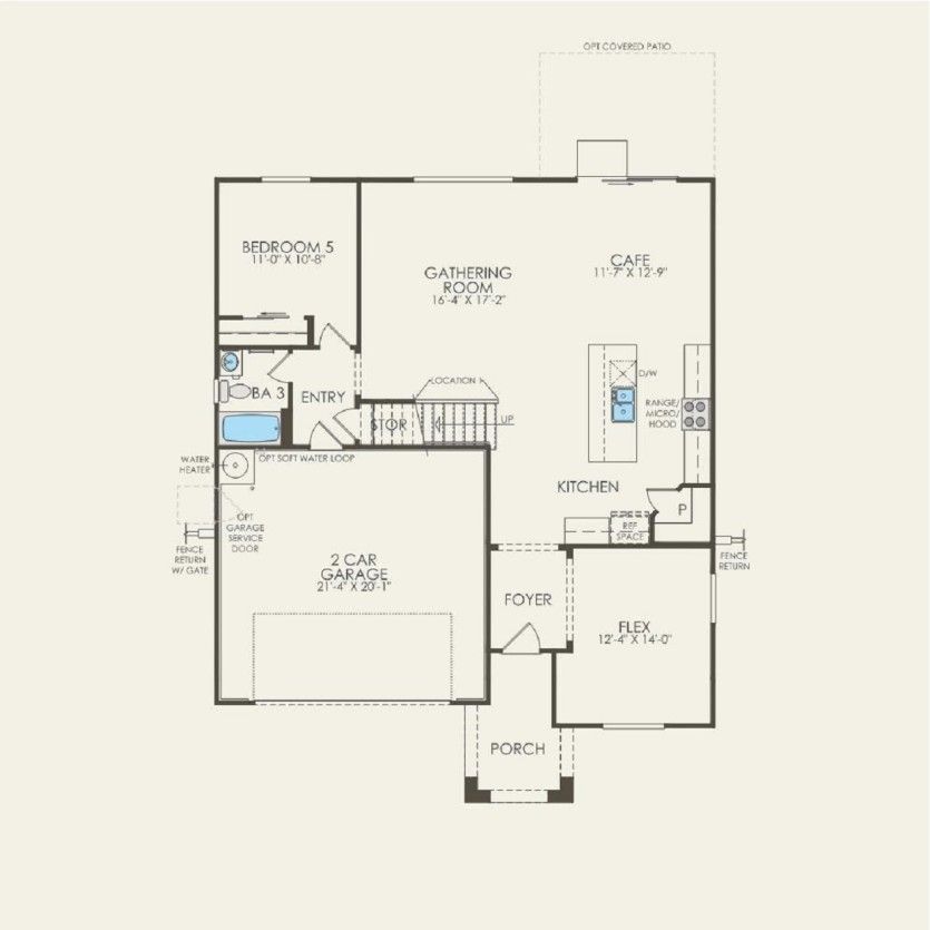 First Floor 5 br / 3 ba