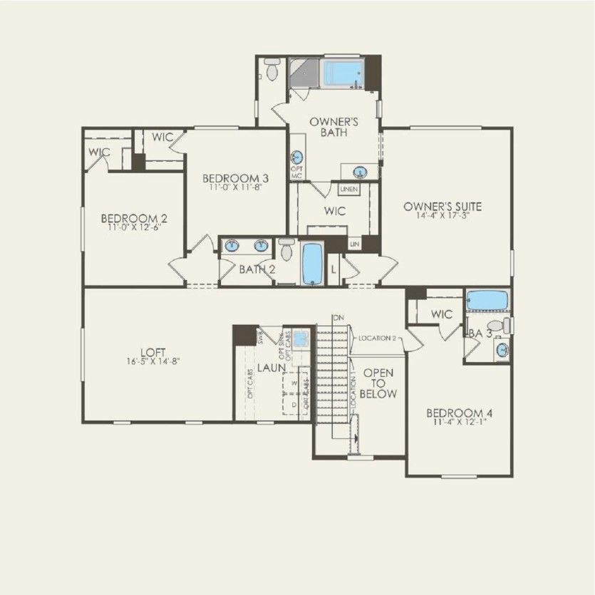 Second Floor 4 br / 3.5 ba