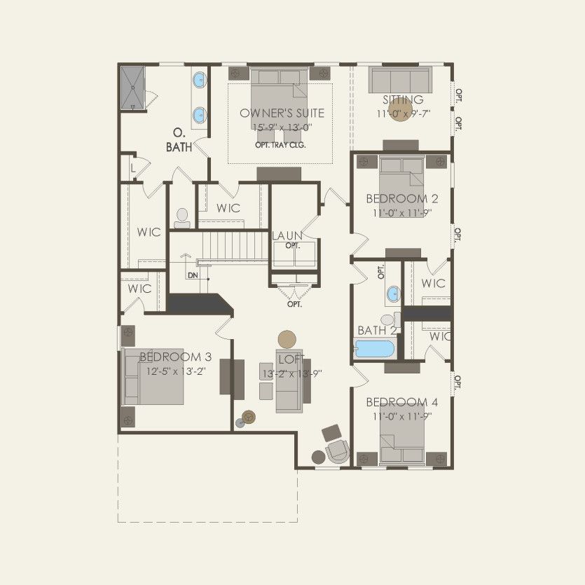 Second Floor 4 br / 2.5 ba