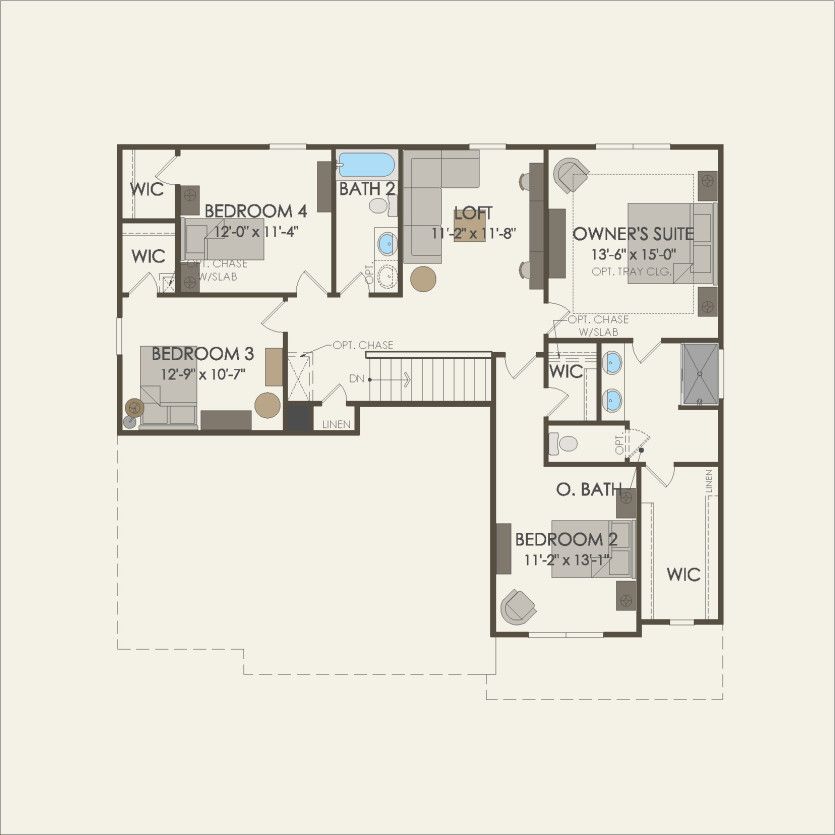 Second Floor 4 br / 2.5 ba