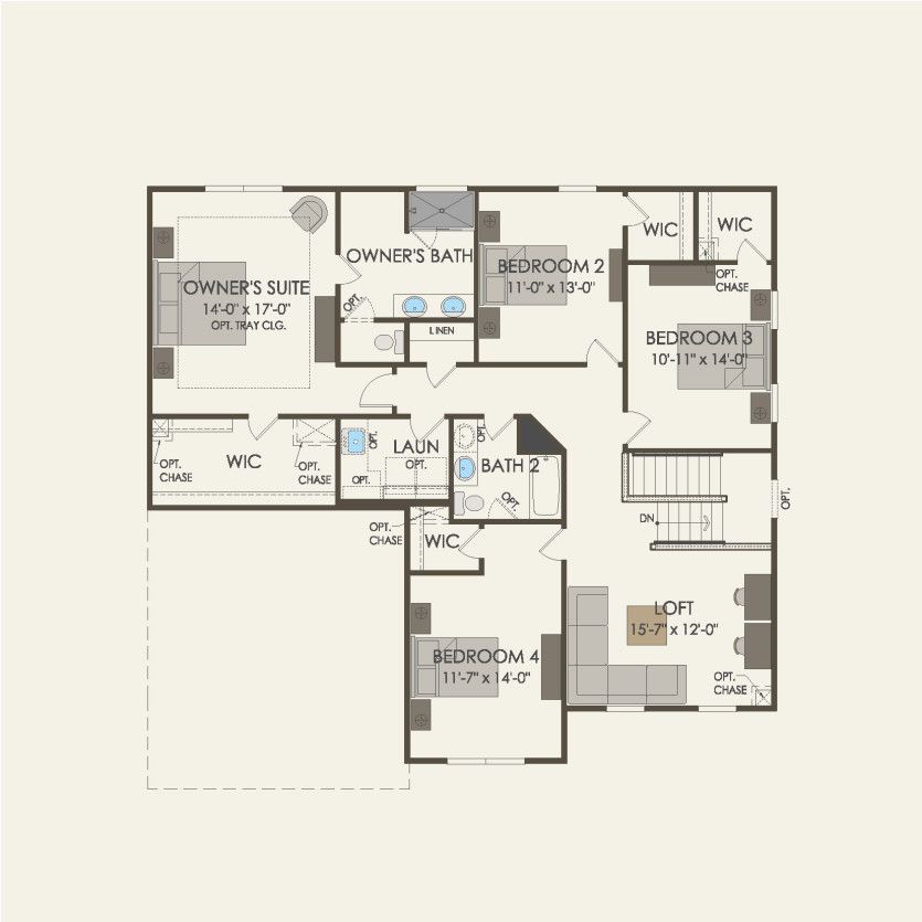 Second Floor 4 br / 2.5 ba