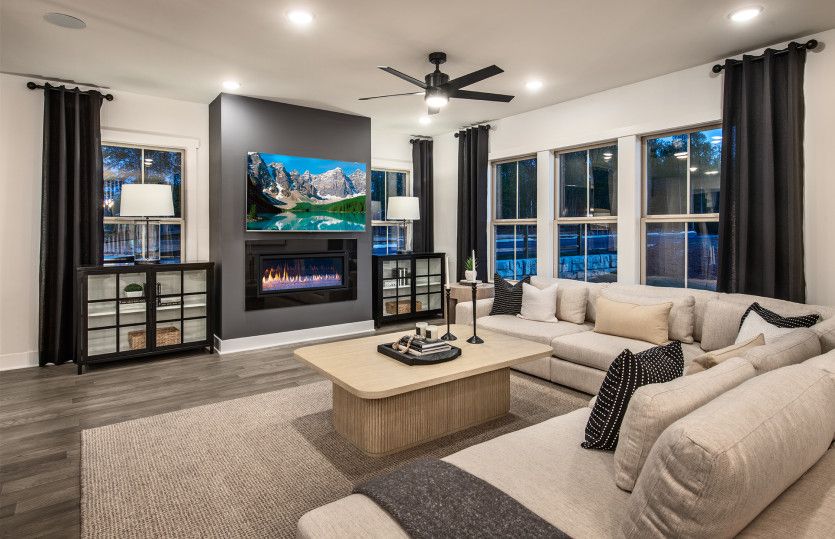 Spacious gathering room with lots of natural light