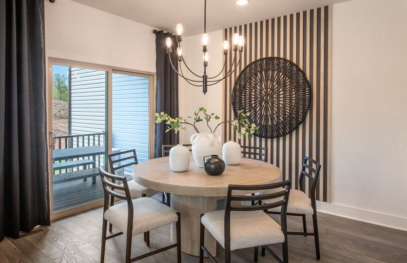 Dining area with access to deck