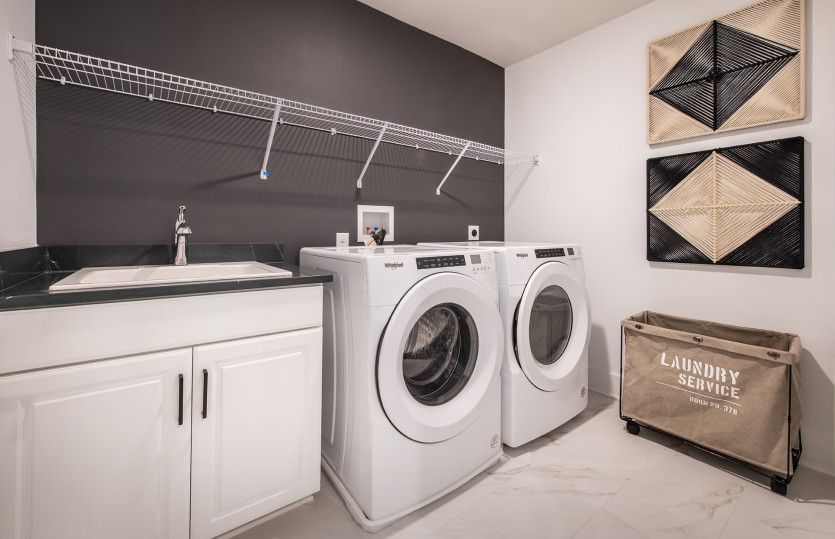 Convenient second floor laundry