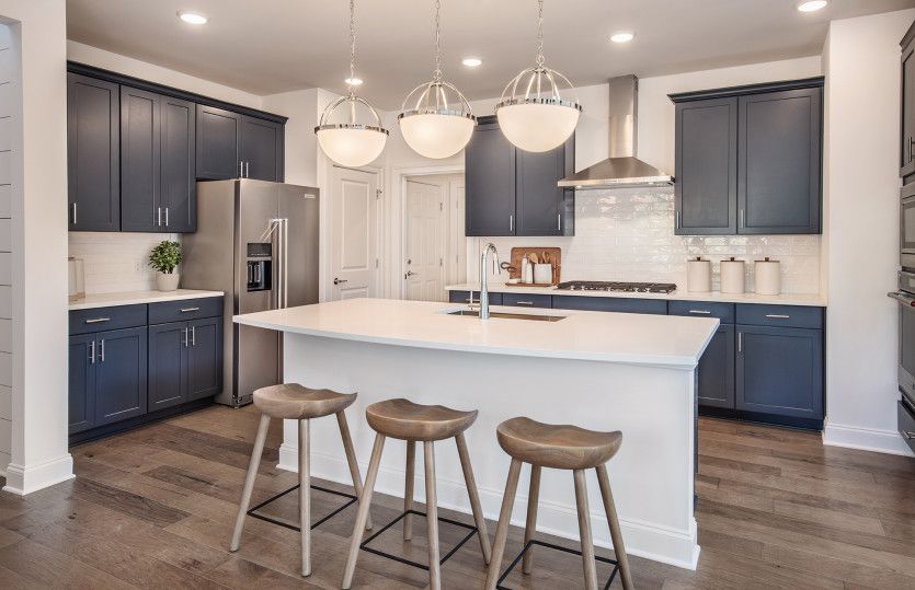 Spacious kitchen with center island