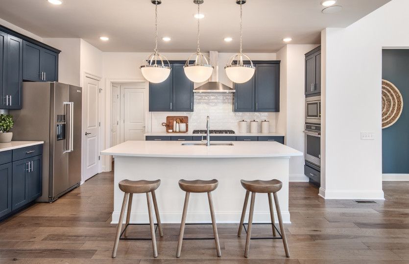 Spacious kitchen with center island