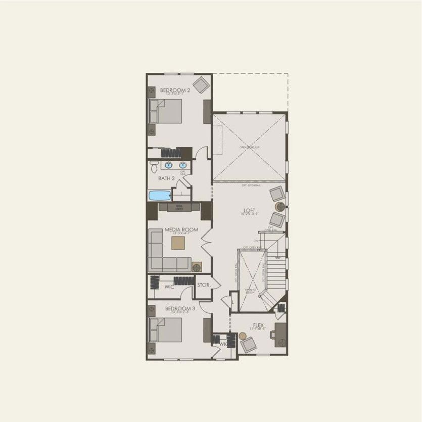 Second Floor 3 br / 2.5 ba