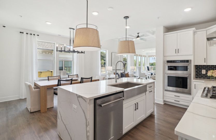 Open Floor Plan Showcasing the Dining Space and Gourmet Kitchen