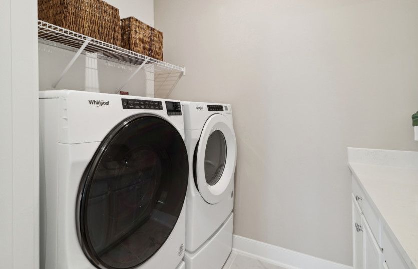 Main Level Laundry Room with Optional Cabinets for Storage