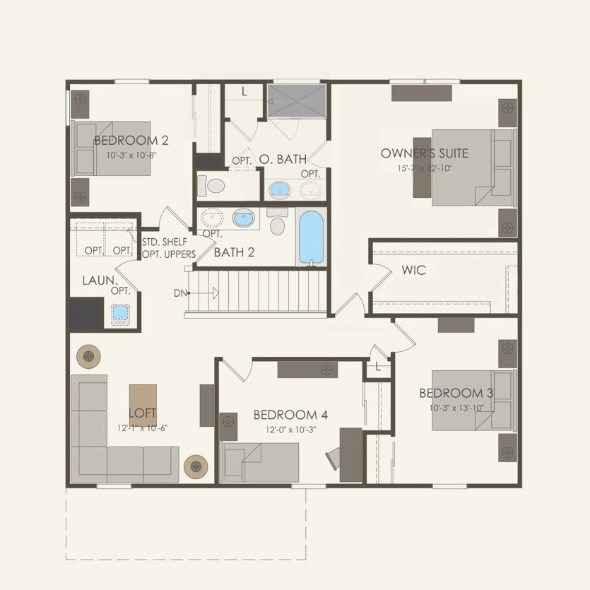 Second Floor 4 br / 2.5 ba