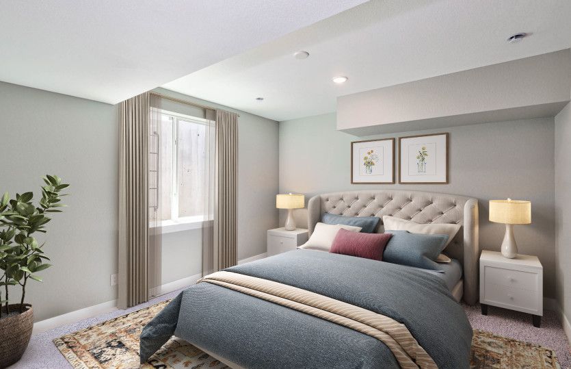 Older grandkids will love their own space in the basement bedroom.