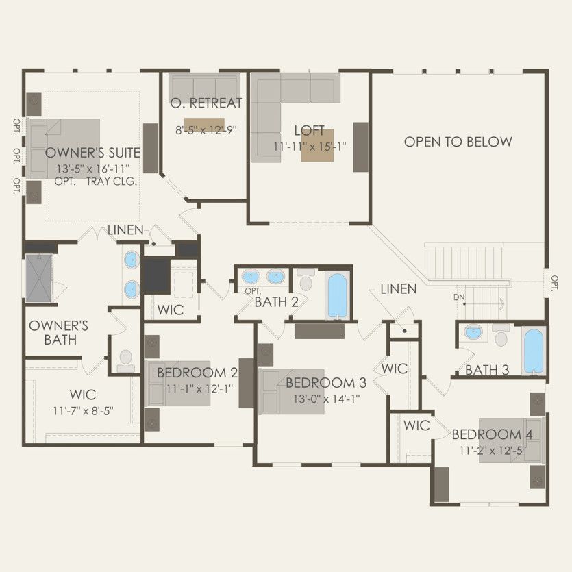 Second Floor 4 br / 3.5 ba