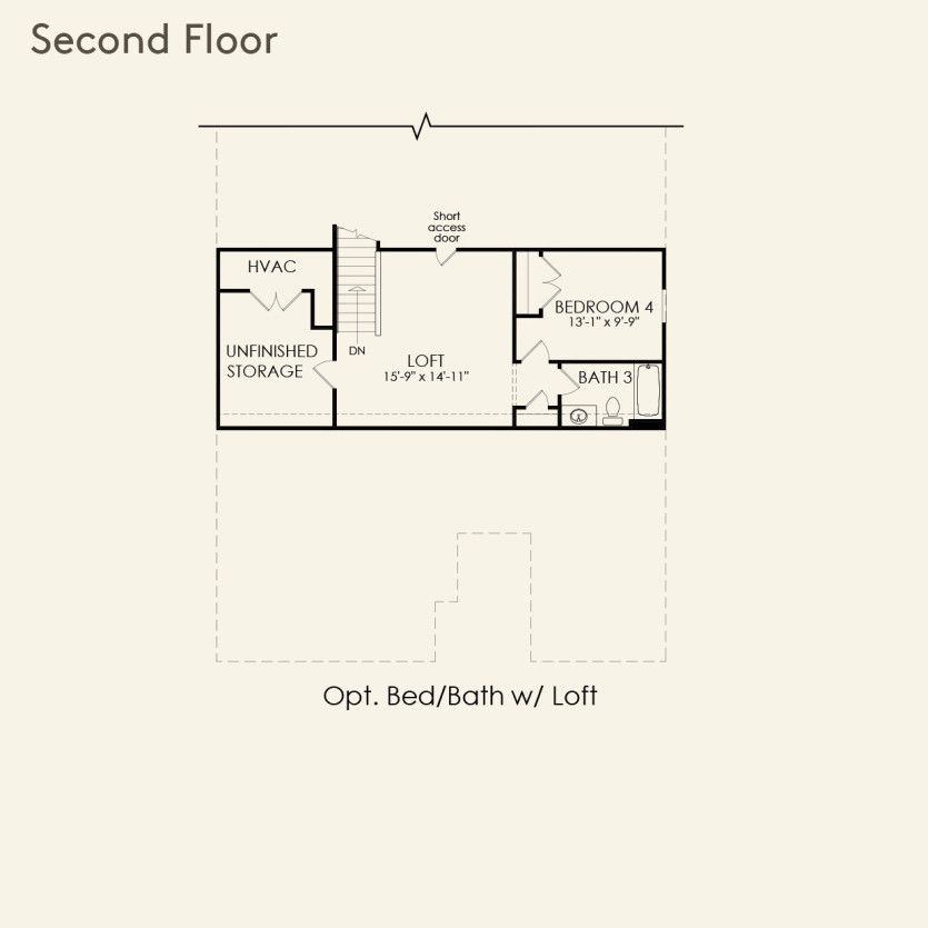 Second Floor 2 br / 2 ba