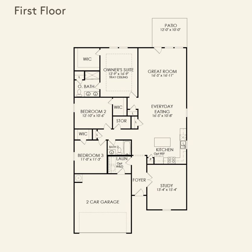 First Floor 3 br / 2 ba