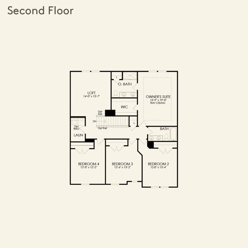 Second Floor 4 br / 2.5 ba
