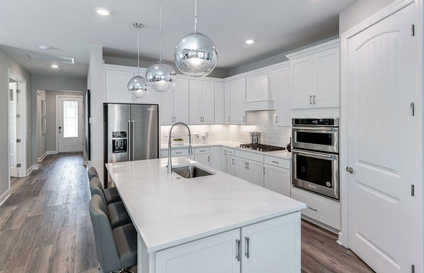 Gourmet kitchen with designer finishes