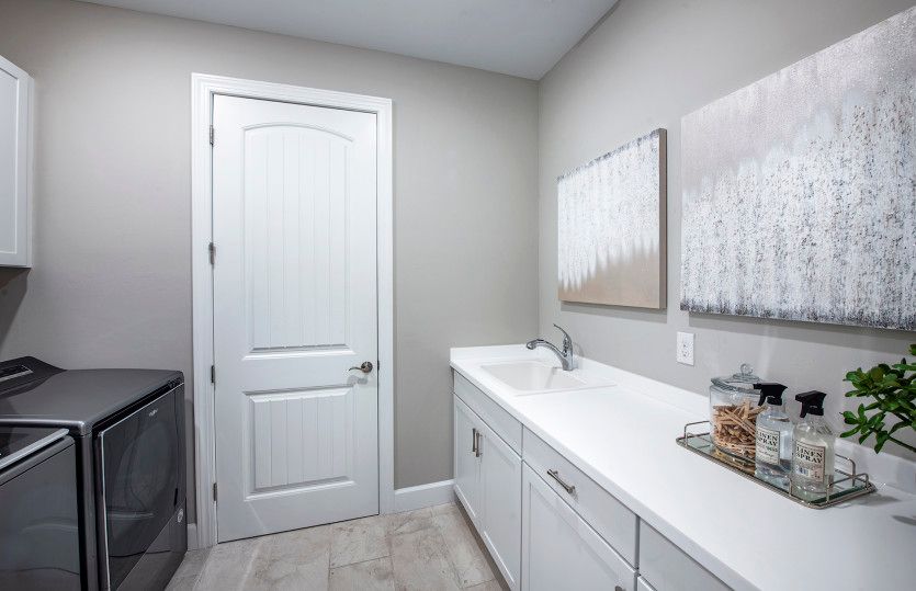 Laundry room with optional sink and storage