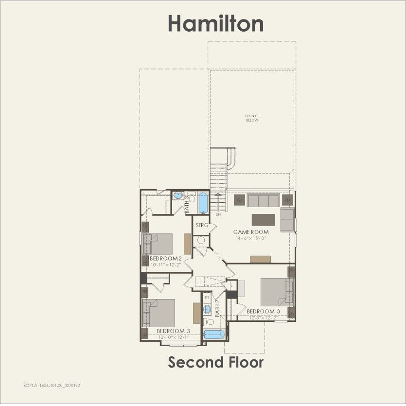 Second Floor 4 br / 3.5 ba