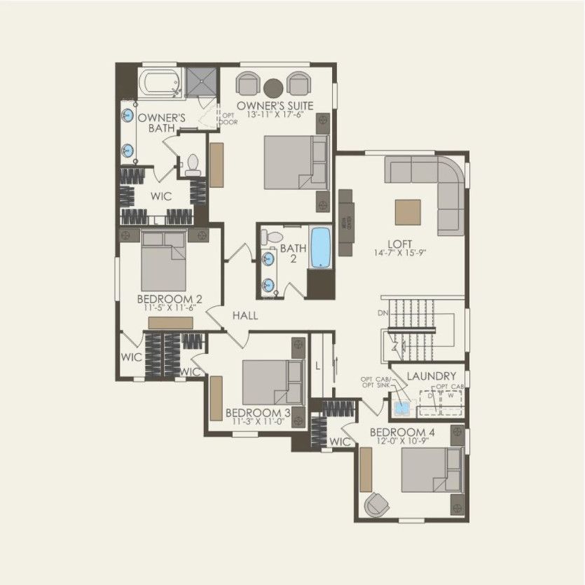 Second Floor 4 br / 2.5 ba