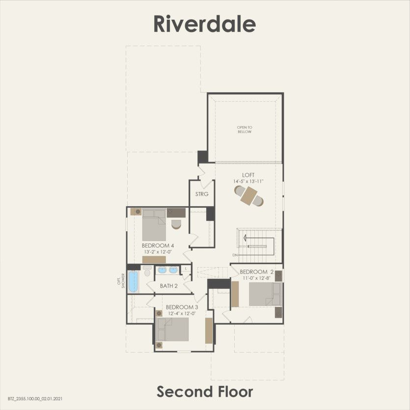 Second Floor 4 br / 2.5 ba
