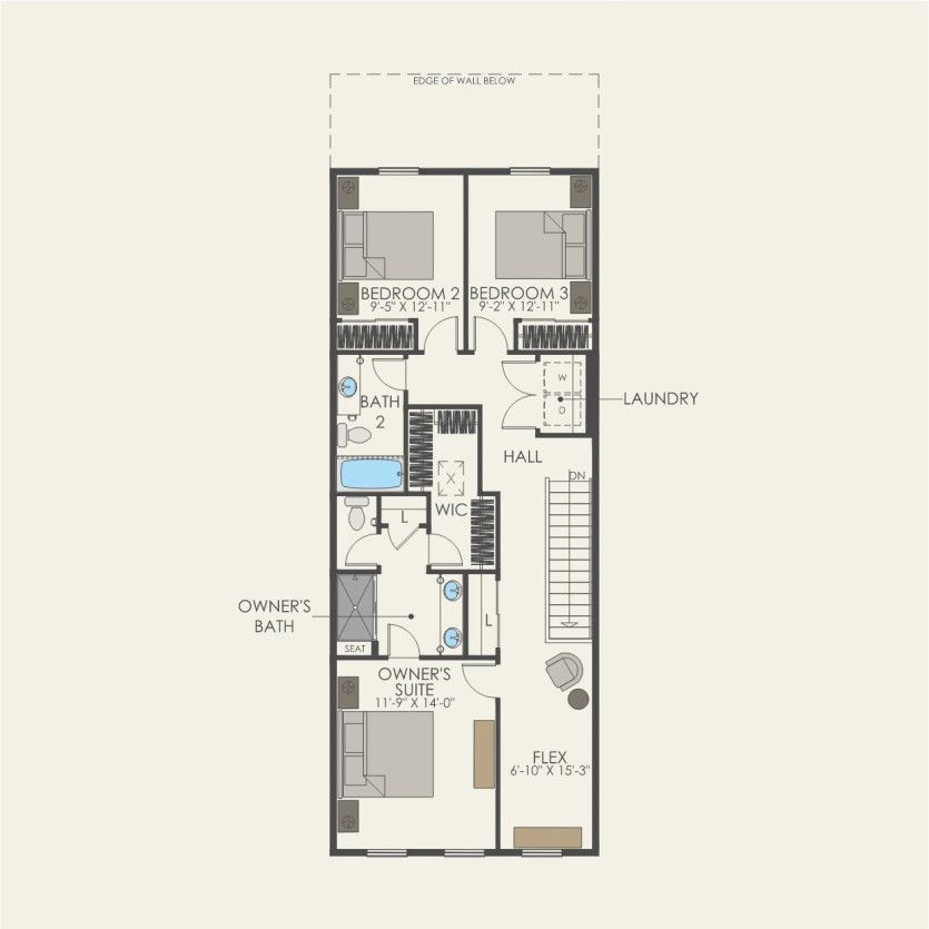 Second Floor 3 br / 2.5 ba