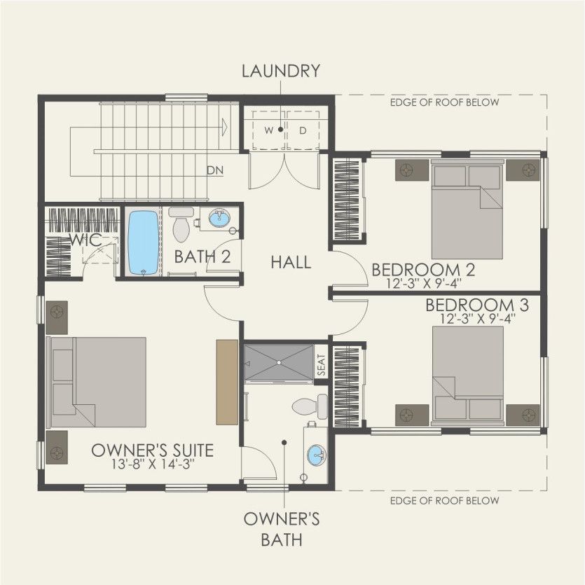 Second Floor 3 br / 2.5 ba