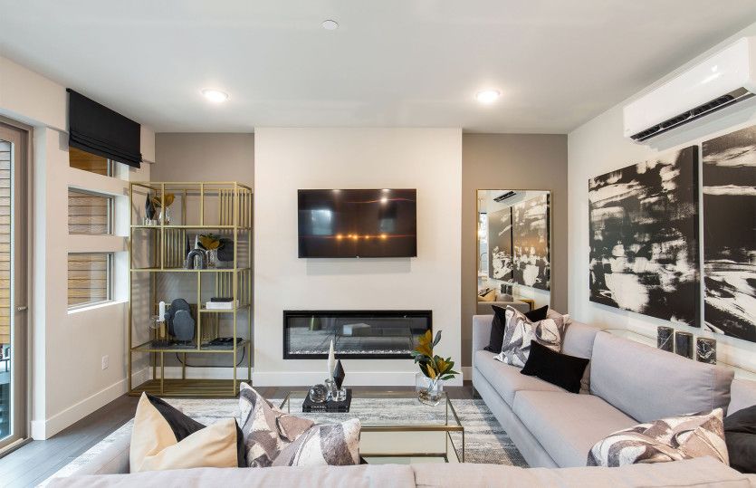 Gathering room with optional fireplace