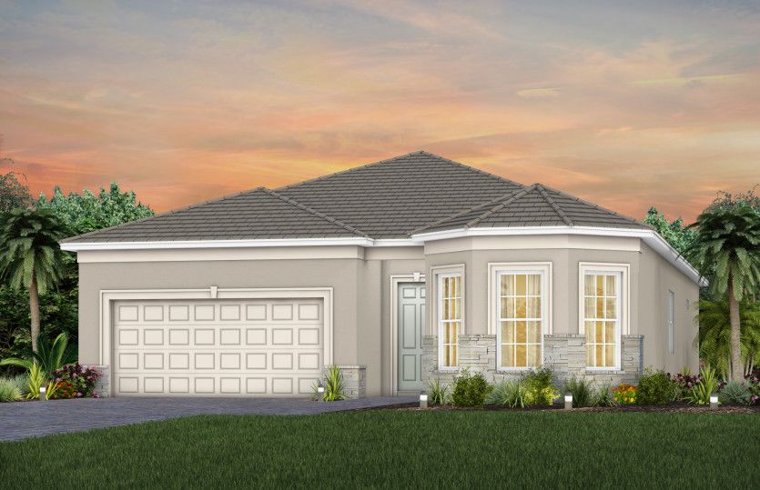 Palmary Exterior FM2 with stone