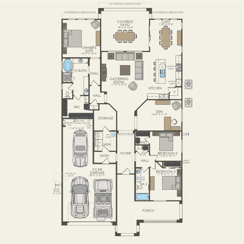 First Floor 3 br / 2 ba