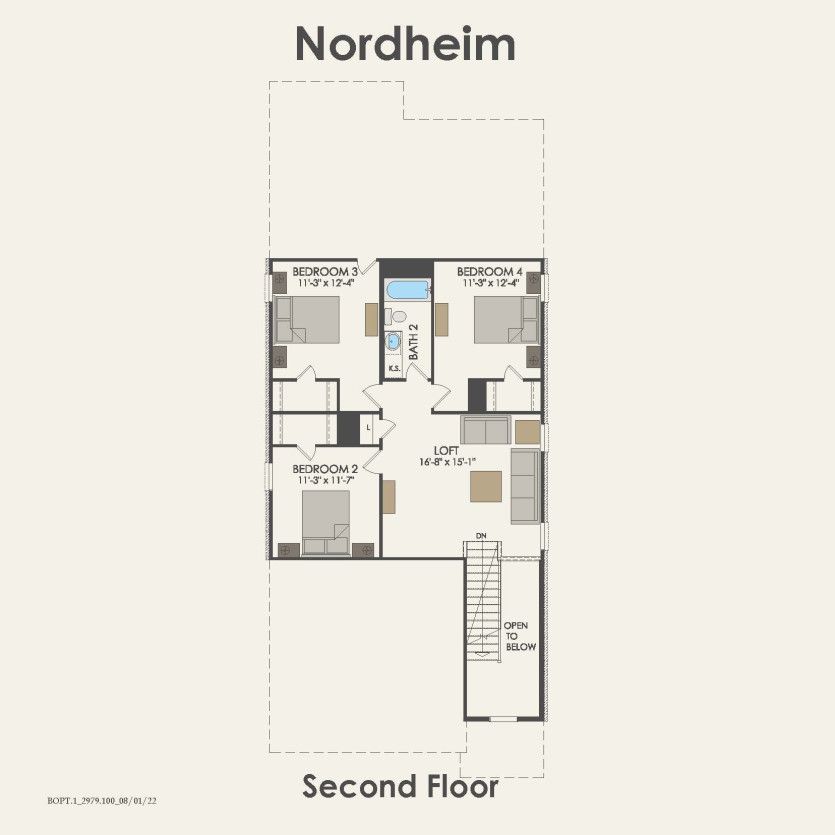 Second Floor 4 br / 2.5 ba