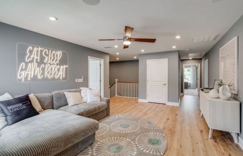 Large Loft with extra space for crafting or game night.