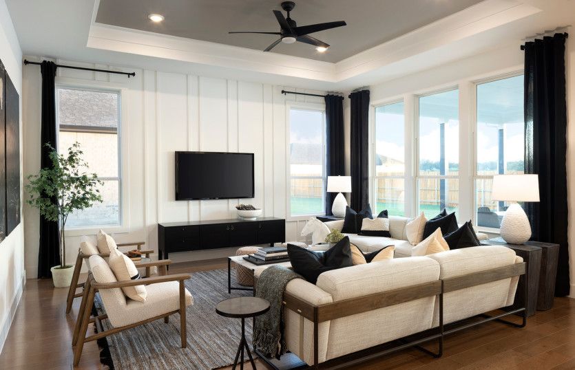 Gathering Room with Tray Ceilings