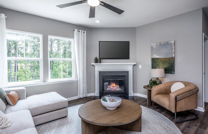 Living Area with Fireplace