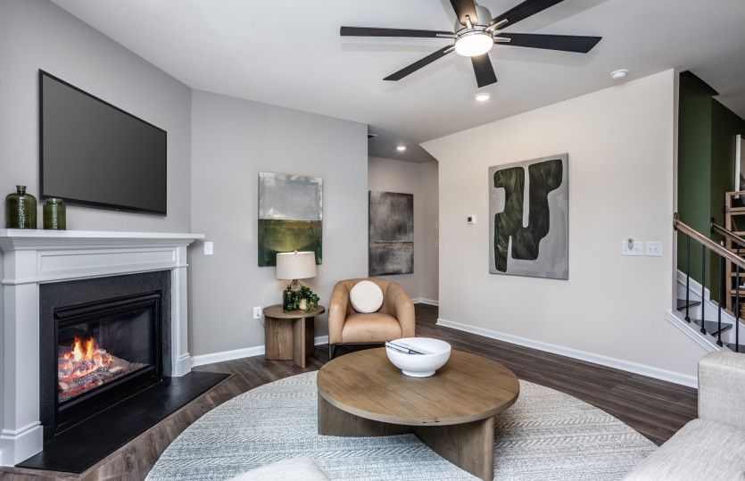 Living Area with Fireplace