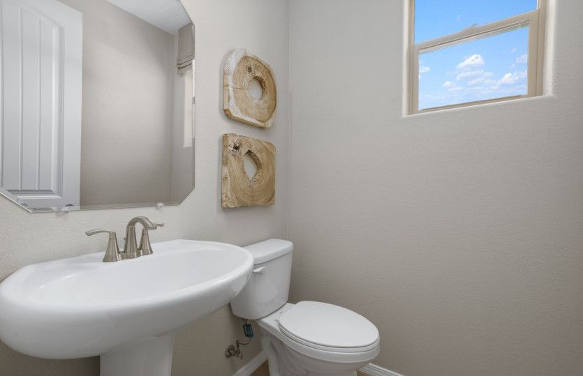 A powder bath is also in your first floor for your guests to use.