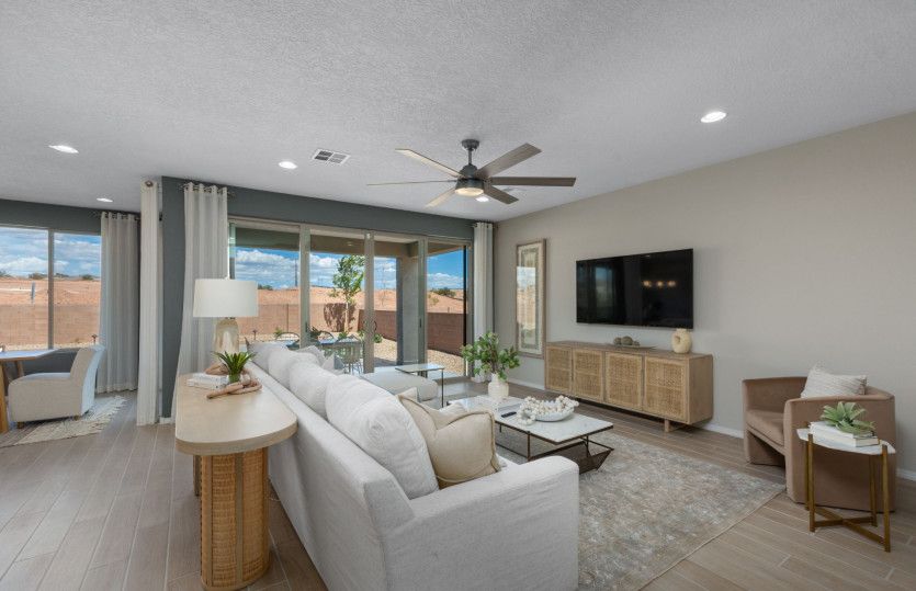 Enjoy open living spaces on the first floor of the Trento home design.