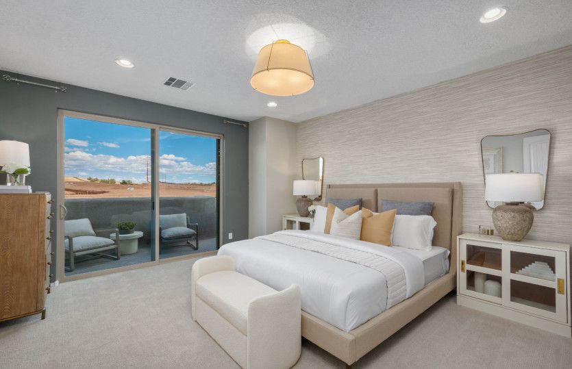 The owner's suite has access to the balcony, giving it lots of natural lighting.