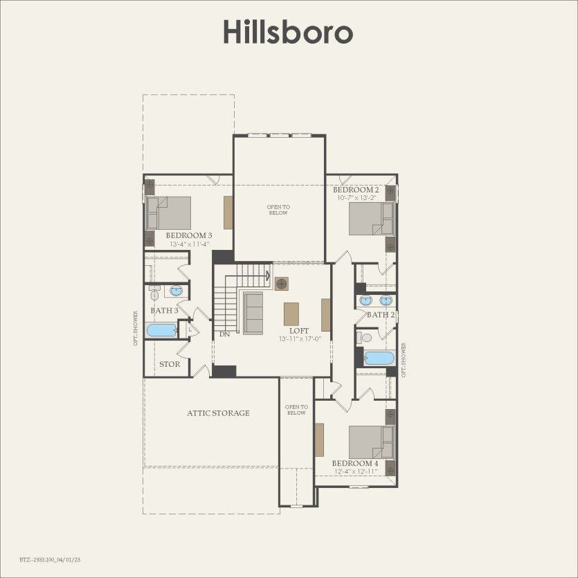 Second Floor 4 br / 3.5 ba