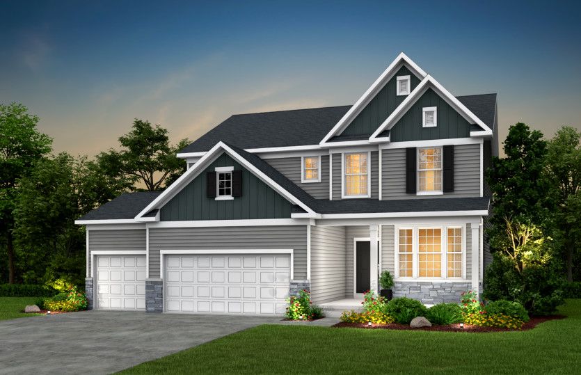 Heartland - 3 Car Garage with Stone (HR3G)