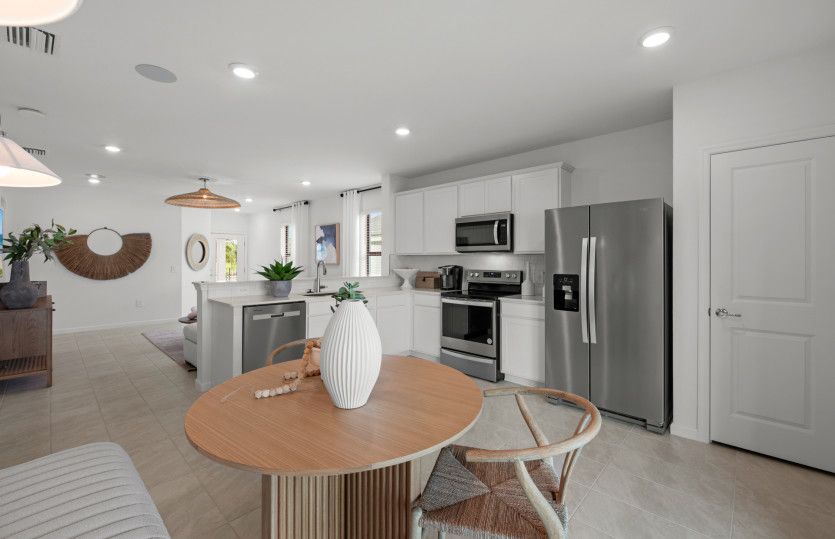 Cozy cafe right off the kitchen