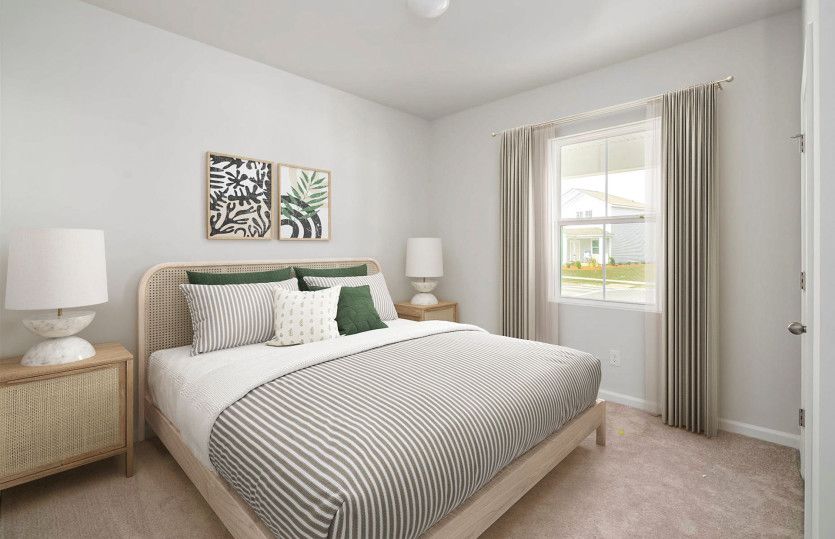 The spacious additional bedrooms have close access to the secondary bath.