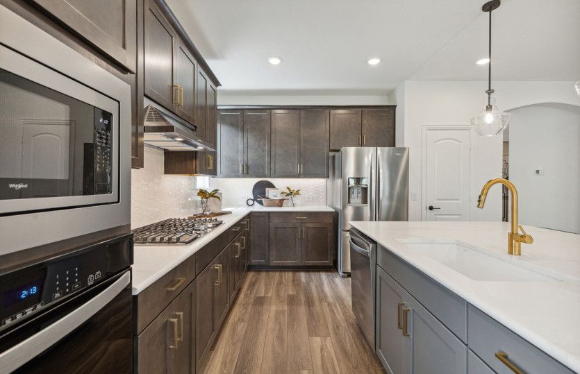 Abundant cabinet space in kitchen