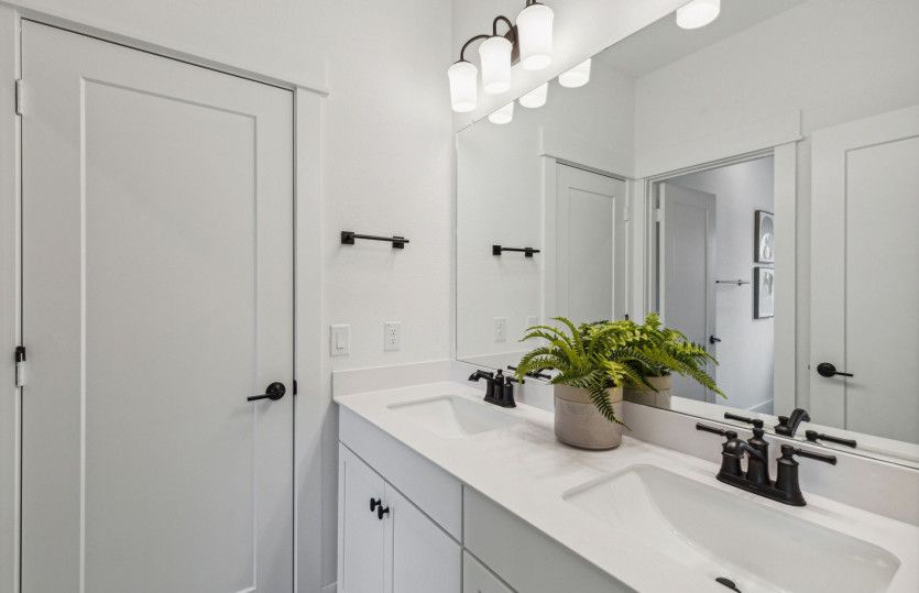 Spacious secondary bathrooms