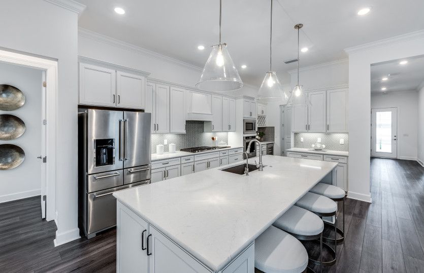 Large kitchen island perfect for entertaining