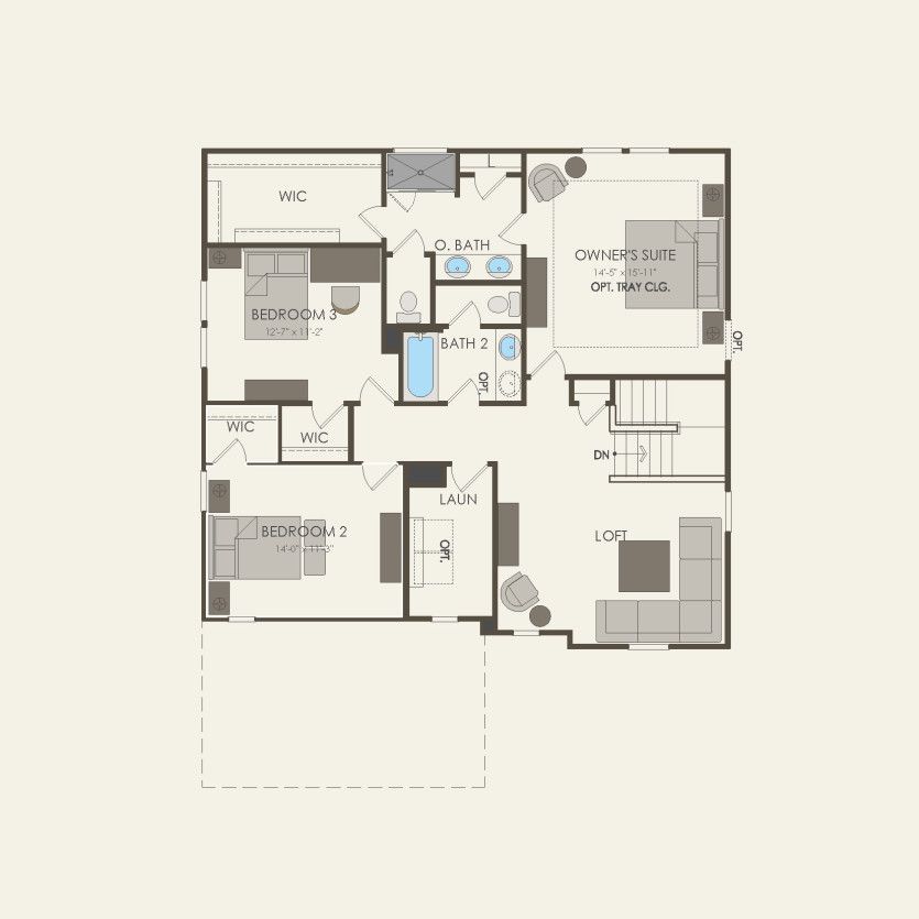 Second Floor 3 br / 2.5 ba