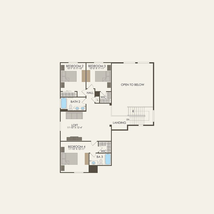 Second Floor 4 br / 3.5 ba