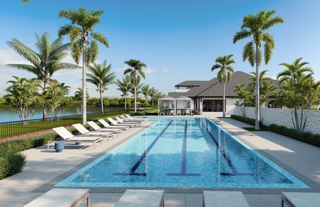 Resort Pool with Lap Lanes