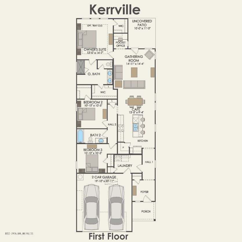 First Floor 3 br / 2 ba