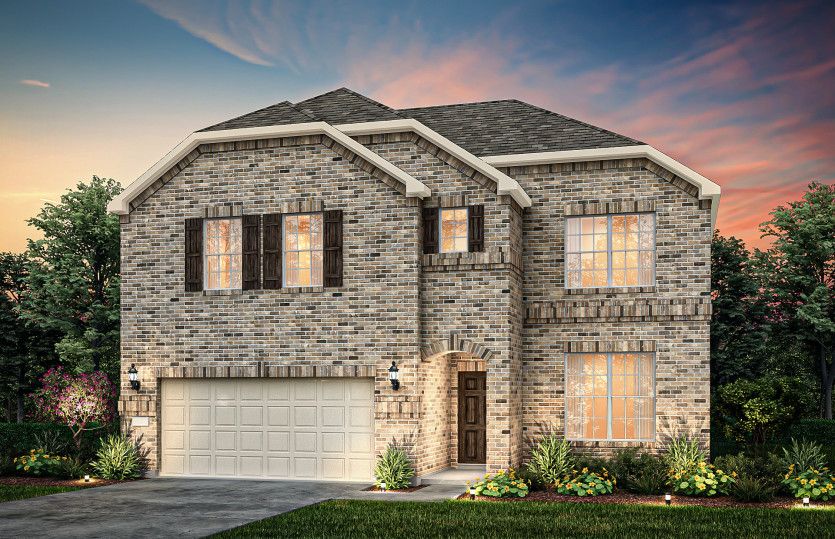 The Sweetwater, a two-story home with 2-car garage, shown with Home Exterior 33 *model representation
