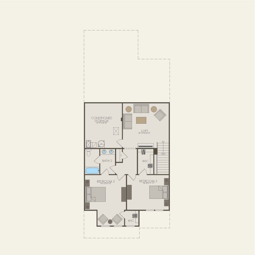 Second Floor 3 br / 2.5 ba